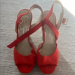 Jessica Simpson Burnt Orange Sandals with Ankle Strap